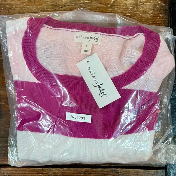 Maison Jules Women's Sweater Multi-Color Size Lg NWT - Picture 4 of 4